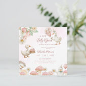 ガチョウ間抜け花園きのこ赤ちゃんシャワー 招待状 (スタンド正面)