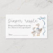 ガチョウ間抜け赤ちゃんシャワーおむつラッフル エンクロージャーカード (正面)