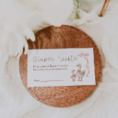 ガチョウ間抜け赤ちゃんシャワーおむつラッフル エンクロージャーカード