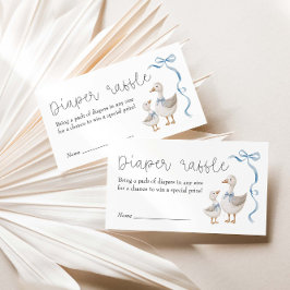 ガチョウ間抜け赤ちゃんシャワーおむつラッフル エンクロージャーカード