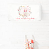 ガチョウ間抜け赤ちゃんシャワーガールバナー 横断幕 (インサイチュ)