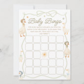 ガチョウ間抜け赤ちゃんシャワービンゴゲームカード 招待状 (正面)
