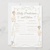 ガチョウ間抜け赤ちゃんシャワーベビー予測ゲームカード 招待状 (正面)