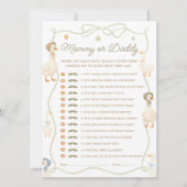 ガチョウ間抜け赤ちゃんシャワーママまたはパパのゲームカード 招待状 (正面)