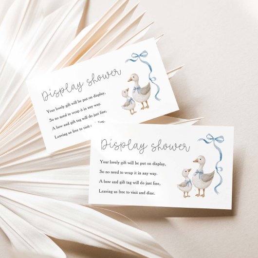 ガチョウ間抜け赤ちゃんシャワー表示シャワー エンクロージャーカード