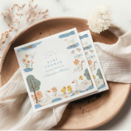 ガチョウ間抜け赤ちゃんシャワー スタンダードカクテルナプキン