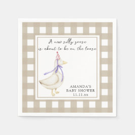 ガチョウ間抜け赤ちゃんシャワー スタンダードカクテルナプキン