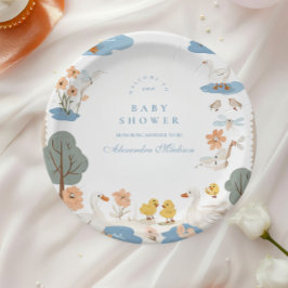 ガチョウ間抜け赤ちゃんシャワー ペーパープレート