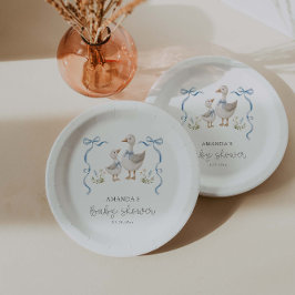 ガチョウ間抜け赤ちゃんシャワー ペーパープレート