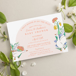 ガチョウ間抜け赤ちゃんシャワー 招待状