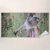 ガチョウ間抜け ビーチタオル (正面)