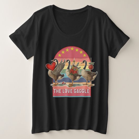ガチョウ プラスサイズTシャツ (デザイン正面)