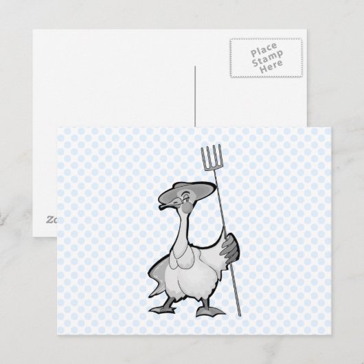 ガチョウ ポストカード (正面/裏面)