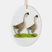 ガチョウ: 淡黄色のアフリカ人 セラミックオーナメント (右)