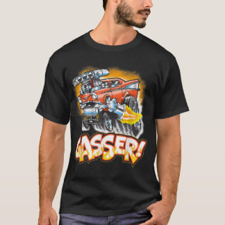 ガッサー改造57ドラッグレース通り吹カー Tシャツ