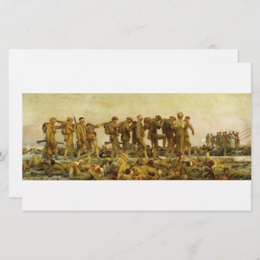 ガッスド：ジョン・シンガー・サーゲント第一次世界大戦 便箋 (正面/裏面)