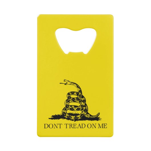 ガッズデンラトルズナケ国旗:1776年革命戦争 クレジットカード栓抜き (正面)