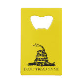 ガッズデンラトルズナケ国旗:1776年革命戦争 クレジットカード栓抜き (裏面)