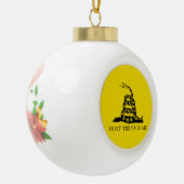 ガッズデンラトルズナケ国旗：1776年革命戦争 セラミックボールオーナメント (左)