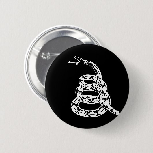 ガッズデン国旗のリバタリアン・スネークを踏み鳴らすな 缶バッジ (正面&裏面)