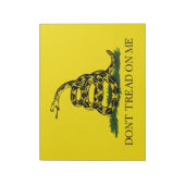 ガッズデン国旗（踏み付けない） （蛇の旗） ノートパッド (回転)