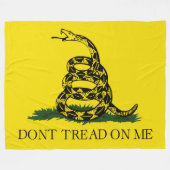 ガッズデン国旗（踏み付けない） （蛇の旗） フリースブランケット (正面(横))