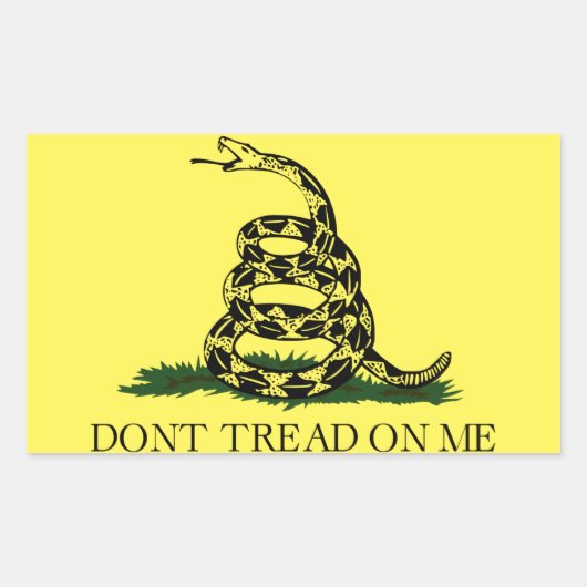 ガッセン国旗、私に踏み付けるな、ステッカー 長方形シール (正面)