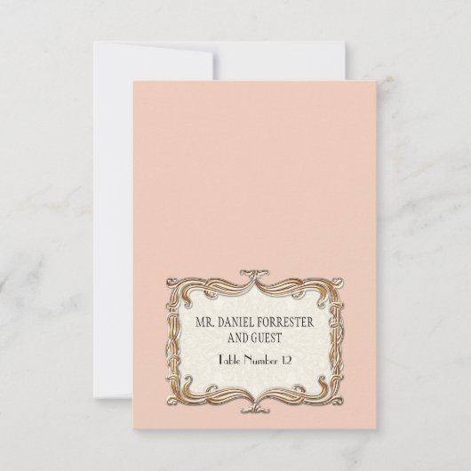 ガッツビー アートデコ ノゥボー ライス ファウ ゴールド チューリップ 招待状 (正面)