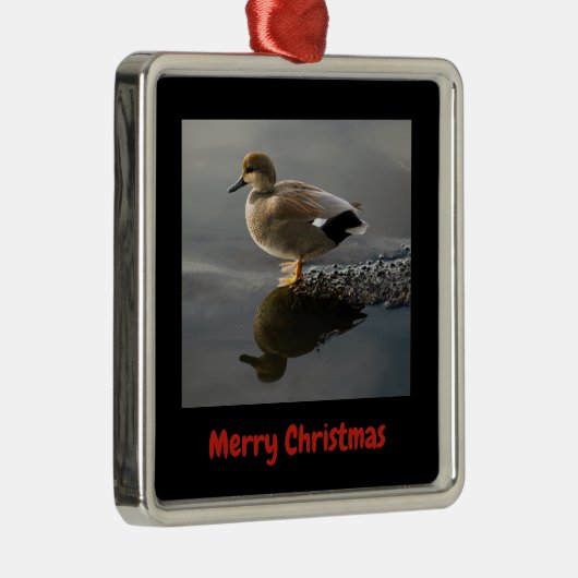 ガッドウェルダックメリークリスマスフレームメタルオーナメント メタルオーナメント (右)