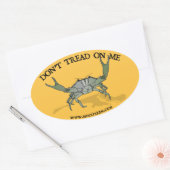 ガッドデンカニ楕円シール 楕円形シール (封筒)