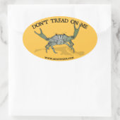 ガッドデンカニ楕円シール 楕円形シール (バッグ)