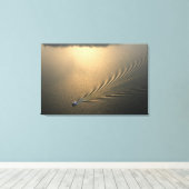 ガトゥンパナマ湖のボートの空中画像 キャンバスプリント (インサイチュ (ウッドフロア))