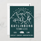 ガトリンバーグテネシーのミニマリストハイキングキャンプ ポストカード (正面/裏面)