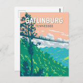 ガトリンバーグテネシーイラストレーショントラベルアート ポストカード (正面/裏面)