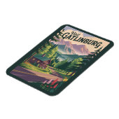 ガトリンバーグテネシーキャビントラベルアートヴィンテージ マグネット (左側)