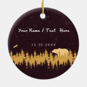 ガトリンバーグテネシーベアーパインツリーズ自然 セラミックオーナメント (裏面)