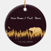 ガトリンバーグテネシーベアーパインツリーズ自然 セラミックオーナメント (裏面)