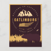 ガトリンバーグテネシーベアーパインツリーズ自然 ポストカード (正面)