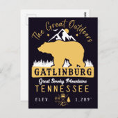 ガトリンバーグテネシー山脈のお土産 ポストカード (正面/裏面)
