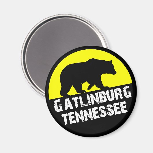 ガトリンバーグテネシー熊スモークマウンテン マグネット (正面/裏面)