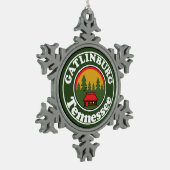 ガトリンバーグテネシー素晴らしスモーキーマウンテンズスモッキー スノーフレークピューターオーナメント (左)