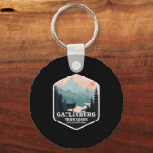 ガトリンバーグテネシー素晴らしスモーキー山脈ハイキング キーホルダー (正面)