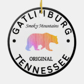 ガトリンバーグテネシー素晴らしスモーキー山脈 セラミックオーナメント (裏面)