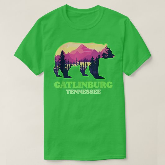 ガトリンバーグテネシー素晴らしベアースモークマウンテン Tシャツ (デザイン正面)