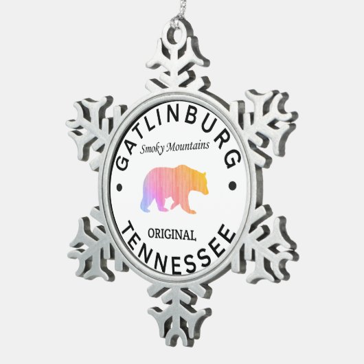 ガトリンバーグテネシー スノーフレークピューターオーナメント (右)