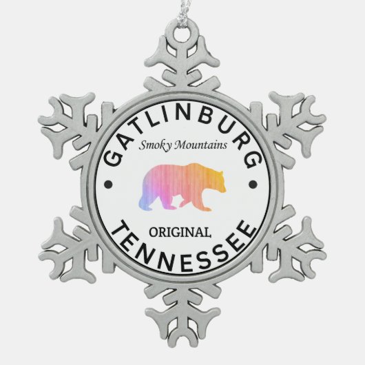 ガトリンバーグテネシー スノーフレークピューターオーナメント (正面)