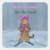 ガナースキー猫をシール スクエアシール (正面)