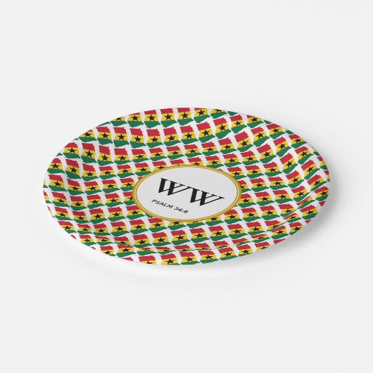 ガナ国旗のお祝い 誕生日 遺産 パーティー ペーパープレート (アングル)