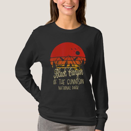 ガニソン川ブラックキャニオン国立公園 ハイキング Tシャツ (正面)