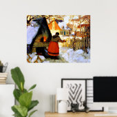 ガニョン – オーブンを加熱する,冬のシーン ポスター (ホームオフィス)